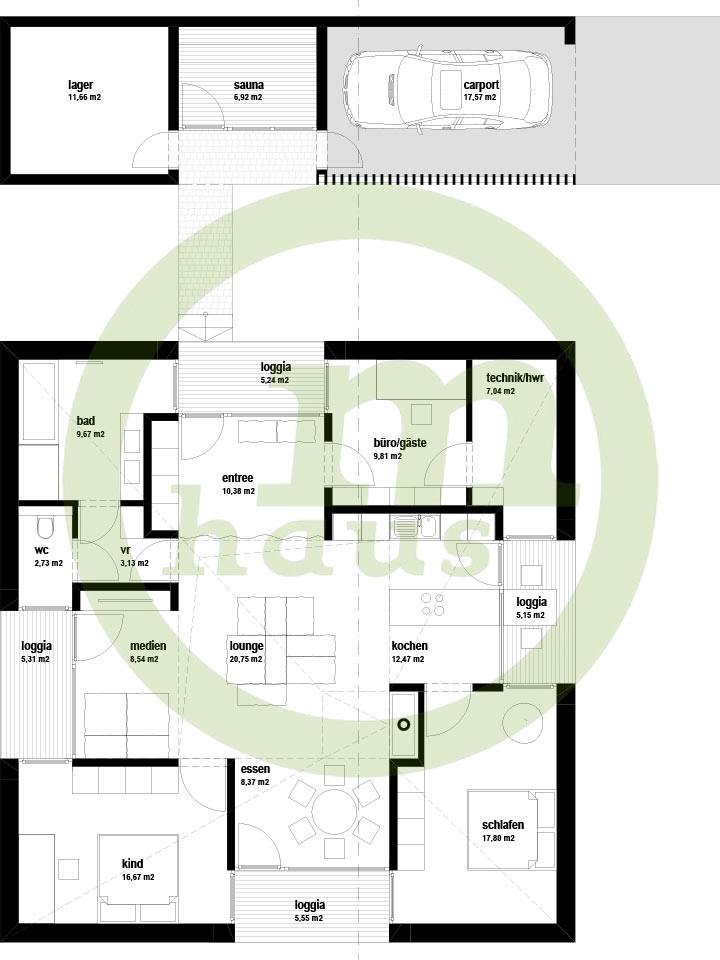 Designhaus Grundriss